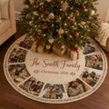 Personalized Family Photo Quilted Christmas Tree Skirt – Custom Family Name & Year, Photo Collage Design, Holiday Tree Decor 2026, Family Keepsake