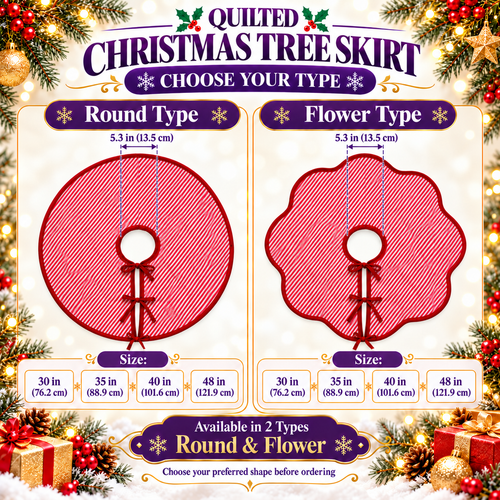 Personalized Christmas Memories 2026 Quilted Christmas Tree Skirt – Custom Family Photo Collage & Name, Vintage Polaroid Design, Holiday Tree Decor, Family Christmas