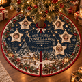 Personalized Family Constellation Quilted Christmas Tree Skirt – Custom Family & Pet Photo Star Design, Christmas 2026, Celestial Night Sky Holiday Tree Decor, Uniqu